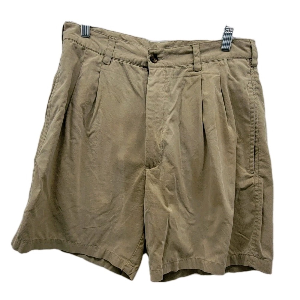 Alexander Julian Men's Shorts 32 Pleated Tan
